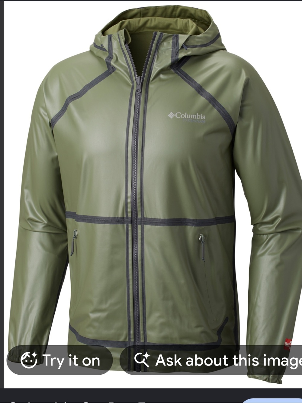 Columbia Men’s OutDry Extreme Reversible Rain Jacket Medium Olive Green